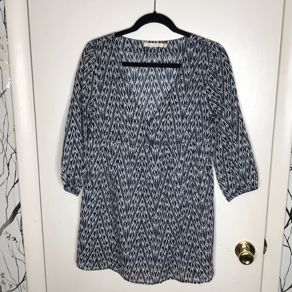 Joie Blue White Tunic Cover Up
